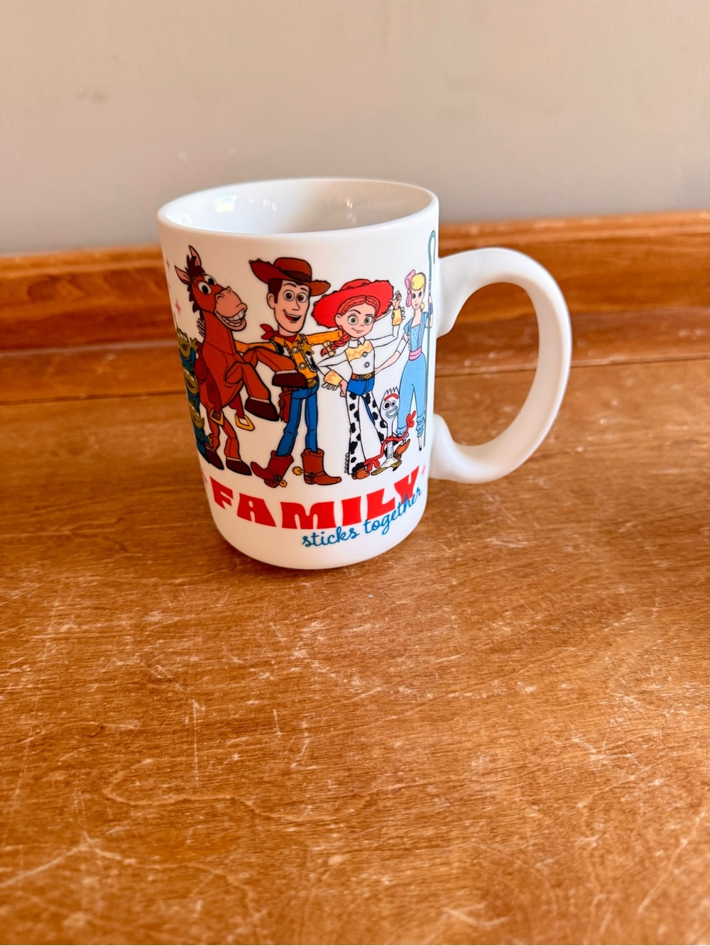 Toy Story Family Sticks Together White Ceramic Mug - Branded Character Design